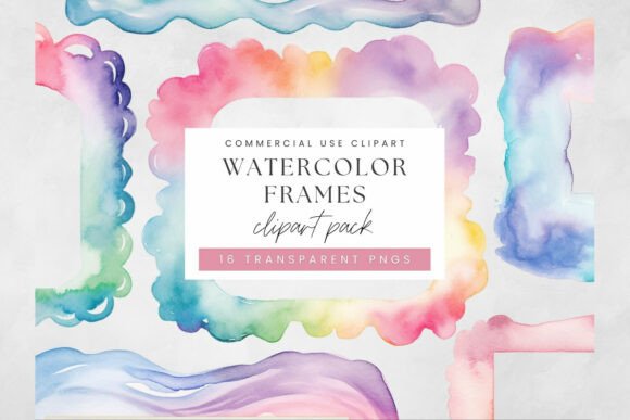Download Abstract Watercolor Frames Clipart PNG - Clipart Collection