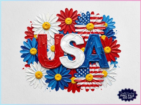 Download Hand Painted USA Floral PNG - Floral Collection