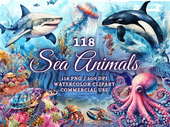 Download Sea Animals Clipart - Sea Animals Png - Clipart Collection
