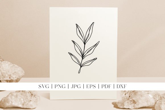 Download Leaf Line Art | Leaves on a Branch - Art Collection
