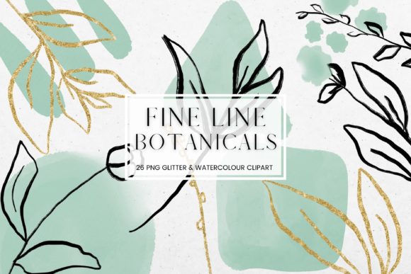 Download Fine Line Floral, Green Watercolour - Watercolour Collection