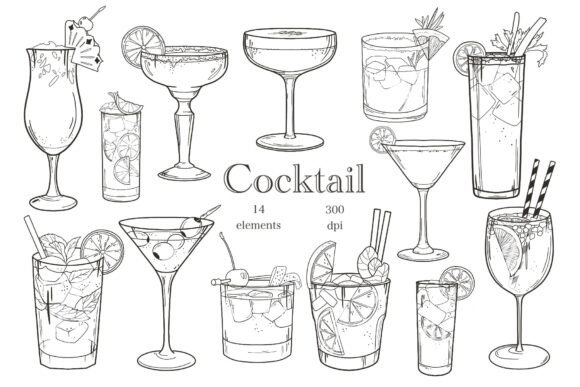 Download Cocktail Clipart, Drinks Illustrations - Clipart Collection