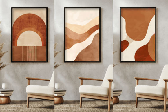 Download Bundle 3 Terracotta Abstract Art Prints - Art Collection