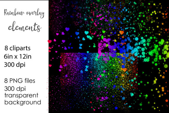 Download Rainbow Glitter Overlays Clipart - Clipart Collection