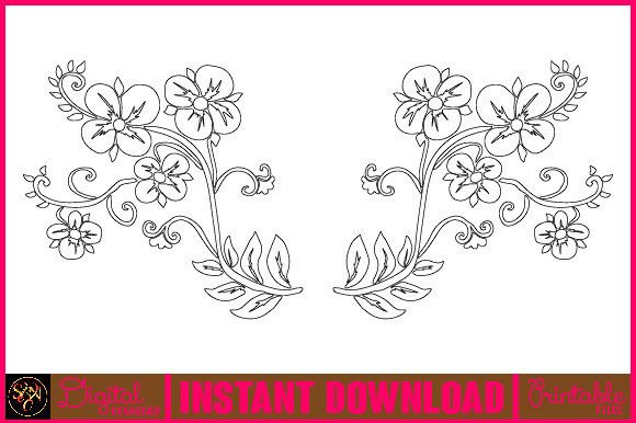 Download Floral Line Art Flower SVG Elements-28 - Art Collection