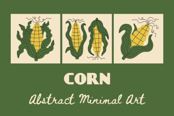 Download Corn Abstract Minimal Art Set PNG JPG - Art Collection