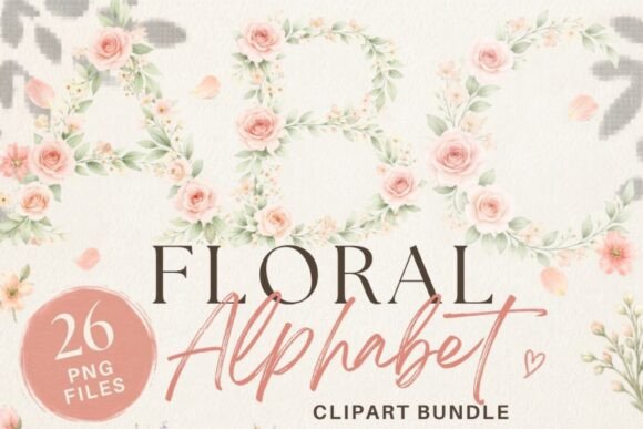 Download Floral Alphabet PNG Bundle | 26 - Floral Collection