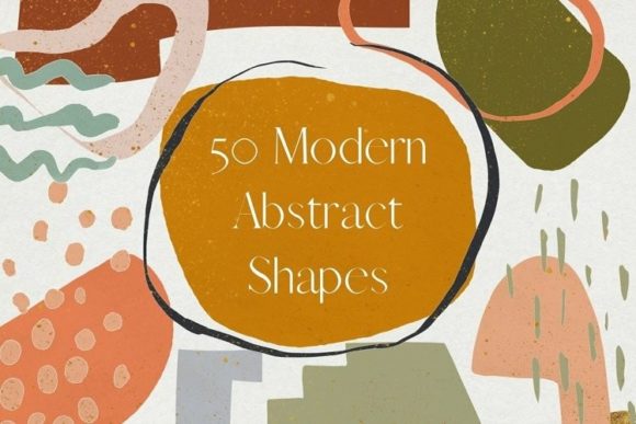 Download 50 Boho Texture Abstract Shapes Clipart - Clipart Collection
