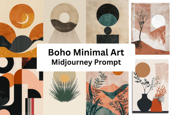Download Ai Prompt for Boho Minimal Art - Art Collection