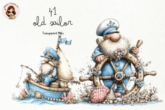 Download Whimsical Old Sailor PNG Clipart - Clipart Collection