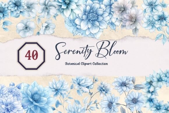 Download Serenity Bloom Botanical Clipart Bundle - Clipart Collection