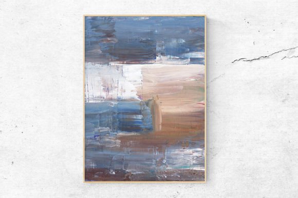 Download Brown Blue Abstract Printable Wall Art - Art Collection