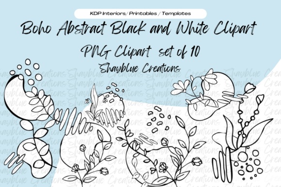 Download Abstract Boho Black and White Clipart - Clipart Collection