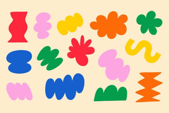 Download Colorful Abstract Floral Shapes Bundle - Floral Collection