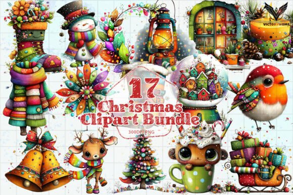 Download Cute Christmas Clipart Bundle PNG - Clipart Collection