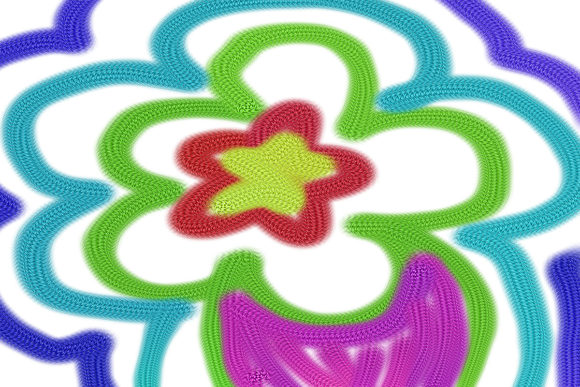 Download Colorful Flower Shapes Background Art - Art Collection