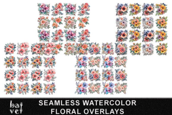Download Seamless Watercolor Floral Overlay PNG - Floral Collection