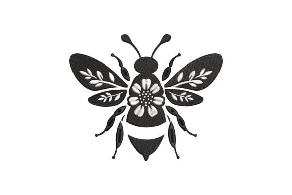 Download Floral Bee Silhouette - Floral Collection