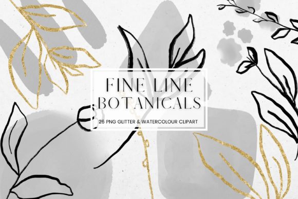 Download Fine Line Floral and Watercolour Clipart - Clipart Collection