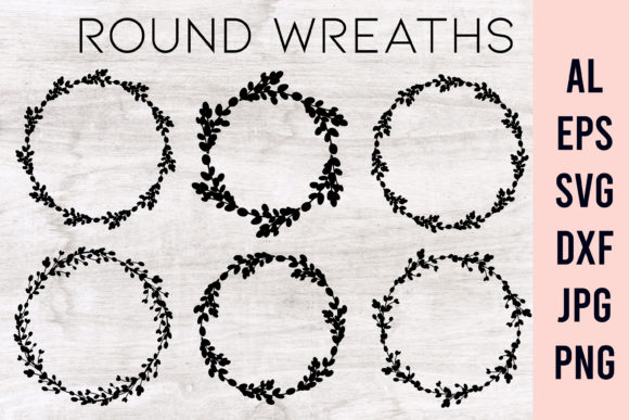Download Floral Wreath, Easter Circle Frame Set - Floral Collection