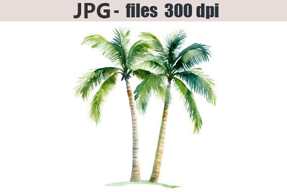 Download Palm Tree Watercolor Clipart Isolated - Clipart Collection
