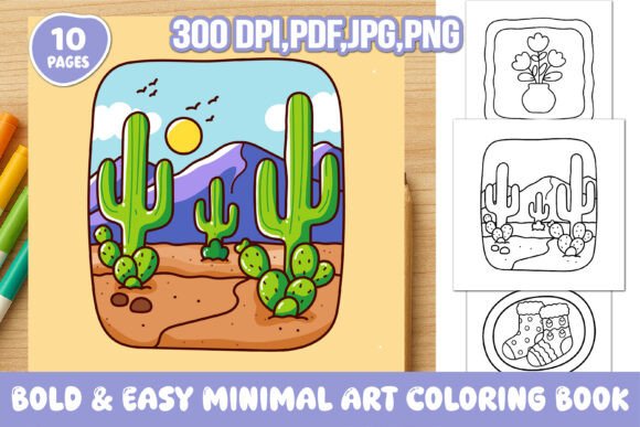 Download Bold &amp; Easy Minimal Art Coloring Book - Art Collection