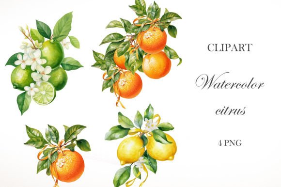 Download Watercolor Citrus Clipart - Clipart Collection