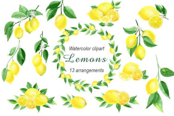 Download Watercolor Lemon Clipart Citrus Clipart - Clipart Collection