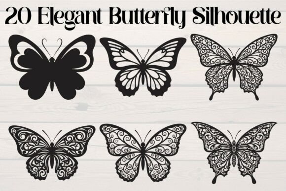Download Elegant Butterfly Silhouette - Premium Resources