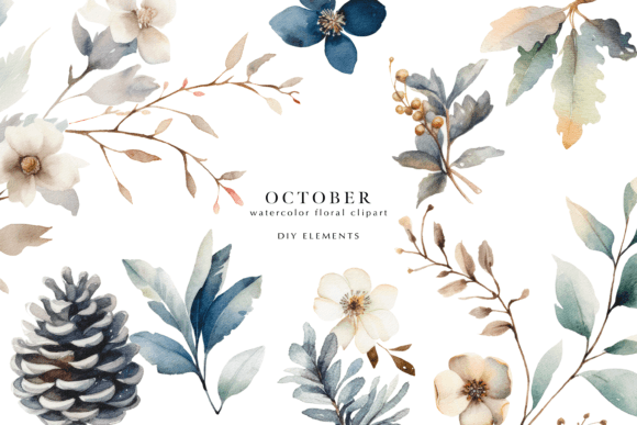 Download Watercolor Fall Clipart Diy Elements - Clipart Collection