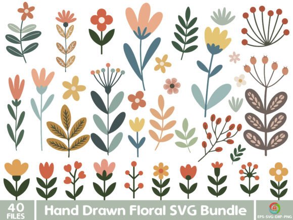 Download Hand Drawn Floral SVG Bundle - Floral Collection