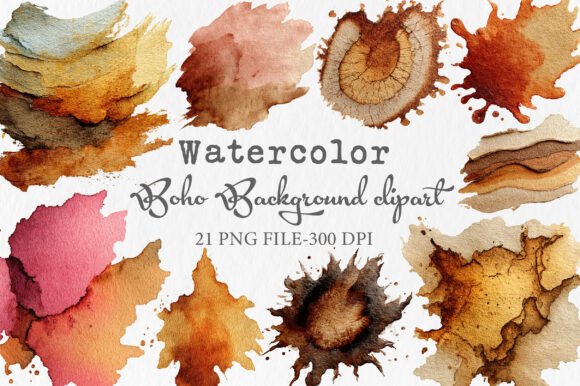 Download Watercolor Boho Background Clipart - Clipart Collection