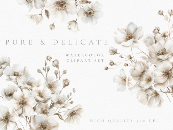 Download White Rustic Wedding Flower Clipart Set - Clipart Collection