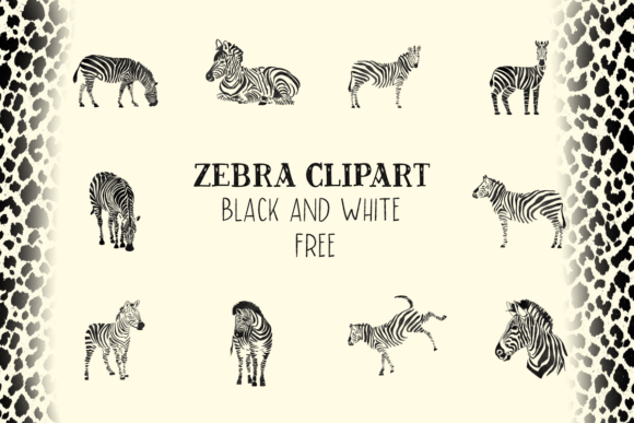 Download Zebra Clipart Black and White Free - Clipart Collection