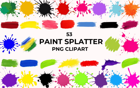 Download 53 Paint Splatter Premium PNG Clipart - Clipart Collection