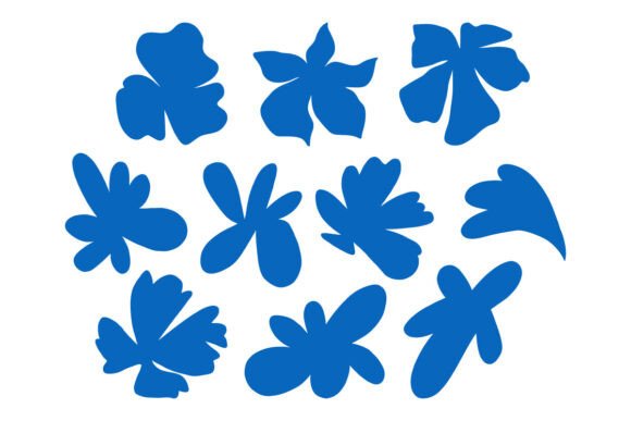 Download Abstract Floral Shapes with Smooth Edge - Floral Collection