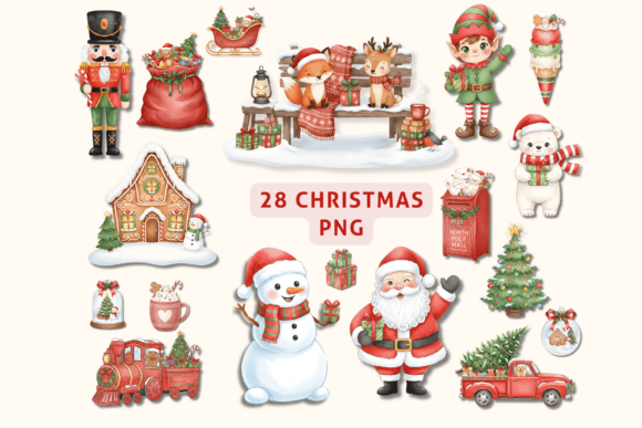 Download Cute Christmas Clipart PNG Bundle - Clipart Collection