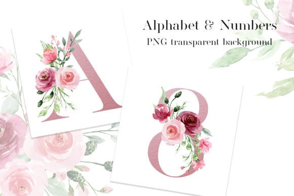 Download Letters, Numbers, Pink Floral Alphabet. - Floral Collection