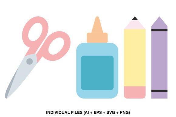 Download School Supplies Clipart SVG PNG - Clipart Collection