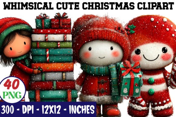 Download Whimsical Cute Christmas Clipart - Clipart Collection