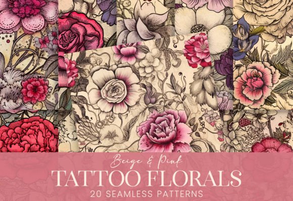 Download Faded Boho Tattoo Art Grunge Florals - Art Collection