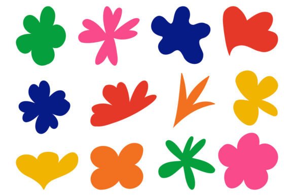 Download Abstract Floral Shapes Hand Drawn - Floral Collection