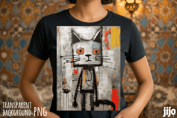 Download Cat Abstract Art Grunge PNG - Art Collection