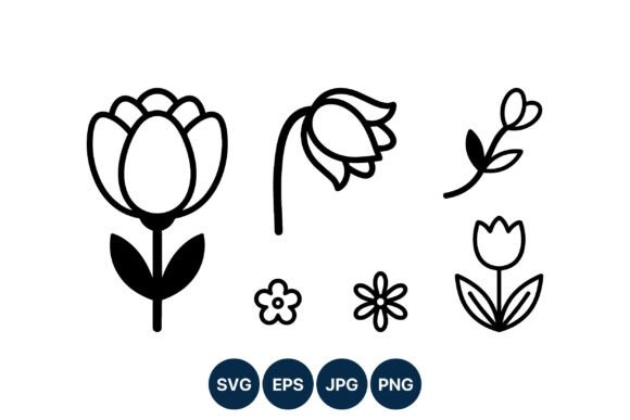 Download Simple Flower Line Art Vector - Art Collection