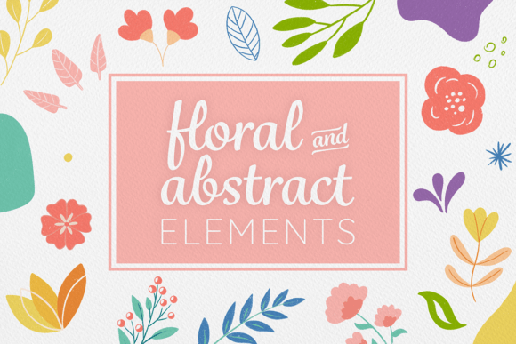 Download Hand Drawn Floral &amp; Abstract Elements - Floral Collection