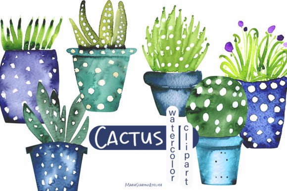 Download Watercolor Cactus Clipart - Clipart Collection
