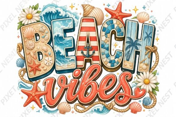 Download Beach Vibes Summer Sublimation PNG - Vibe Collection