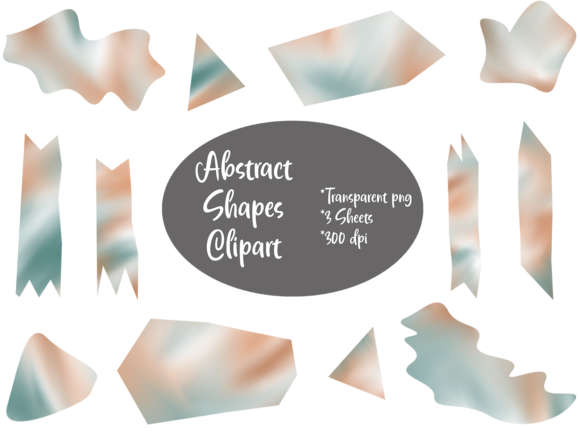 Download Painted Abstract Shapes Clipart Stickers - Clipart Collection