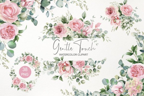Download Pink Floral Clipart. Watercolor Flowers - Clipart Collection