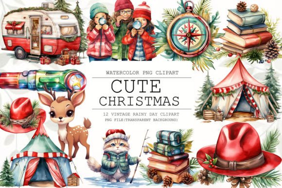 Download Cute Christmas Clipart Bundle - Clipart Collection